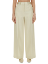 Jil Sander Women's Wide-leg Cotton Trousers In Ivory
