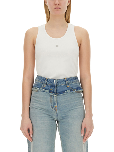 Givenchy Cotton Slim Tank Top In White