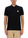 Moschino Teddy Cotton Piquet Polo In Black