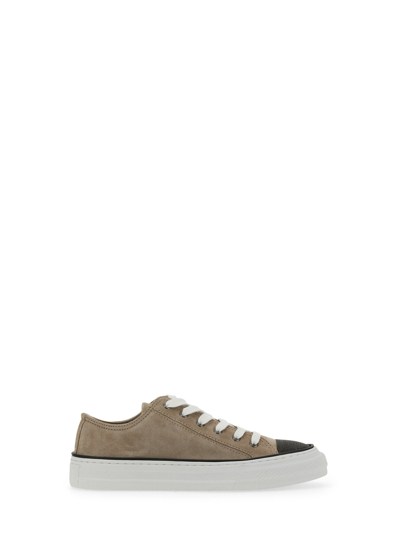 BRUNELLO CUCINELLI SNEAKER WITH PRECIOUS TOE