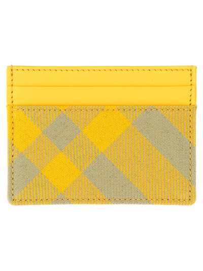 Burberry Credit Card Holder Check In Yellow