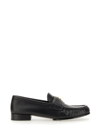 Givenchy Terra Leather Loafers In Black