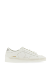 Golden Goose White Stardan Leather Sneakers With Star Motif In White