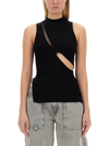 Attico Viscose Top In Black
