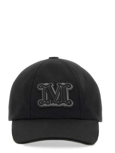 Max Mara Hat With Logo In Black