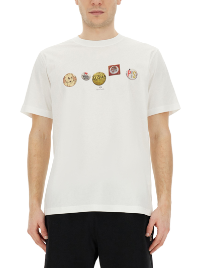 Ps By Paul Smith Regular Fit T-shirt In White