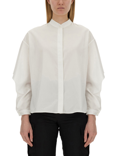 Aspesi Shirt With Mandarin Collar In White