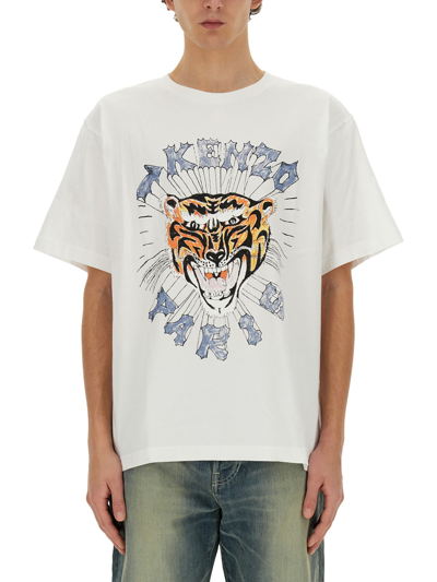 Kenzo Logo-print Cotton T-shirt In White