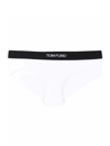 Tom Ford Signature Boy Short White Brief With Logo Waistband In Stretch-jersey Woman In White