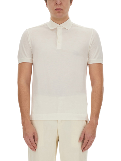 ZEGNA COTTON AND SILK POLO SHIRT