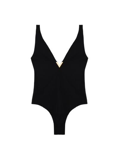 Valentino One-piece Swimsuit In Black