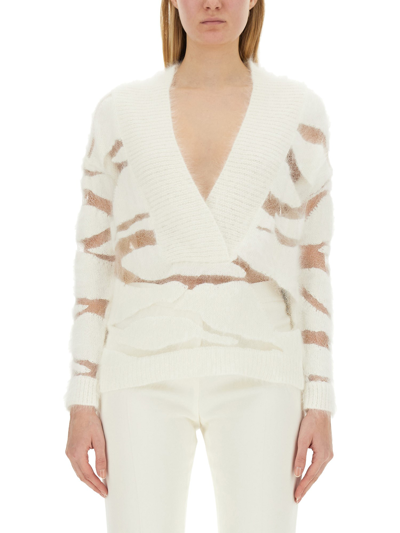 Tom Ford V-neck Sweater In Ivory