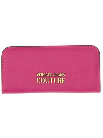 Versace Jeans Couture Wallet With Logo In Nude & Neutrals