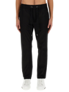 Dolce & Gabbana Flocked Logo Joggers In Black
