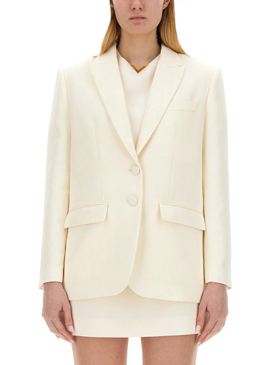 Valentino Silk And Wool-blend Crepe Blazer In Ivory