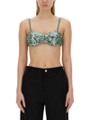 Moschino Sequined Top In Baby Blue