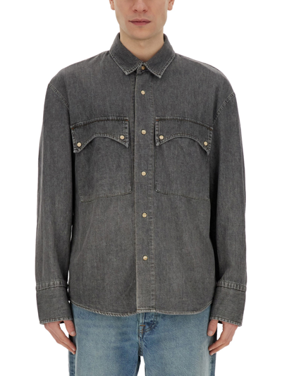 Amish Denim Shirt In Grey