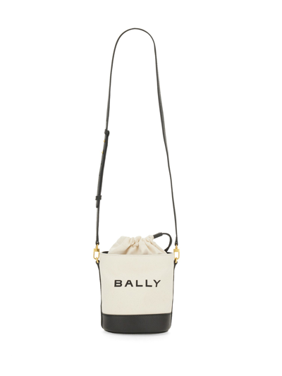 Bally Bucket Bag "bar" In Ivory