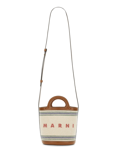 Marni Small Bag Tropicalia In Ivory