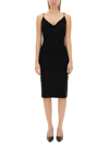 Versace La Medusa Midi Dress In Black