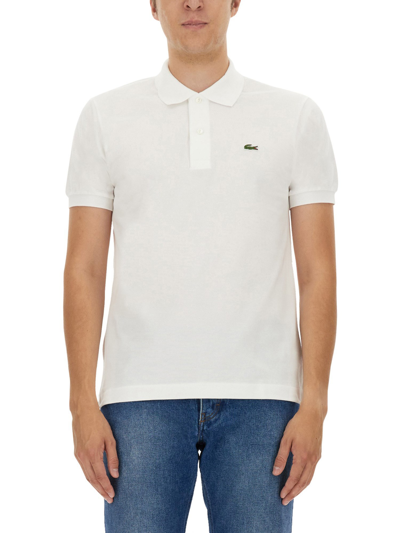 Lacoste Polo With Logo In White