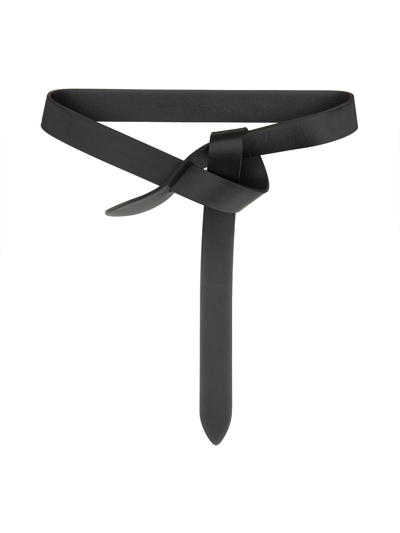 Isabel Marant Lecce Leather Belt In Black