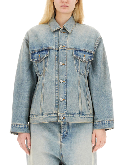 Balenciaga Hourglass Jacket In Denim