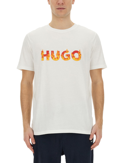 Hugo T-shirt With Logo In White