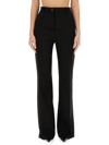 Dolce & Gabbana Flare Leg Trousers With Pockets And Belt Loops In Black