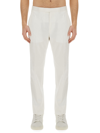 Zegna Slim-fit Straight-leg Stretch-cotton Twill Trousers In White