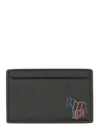 Ps By Paul Smith Ps Paul Smith Board Stripe Zebra Card Holder In Black