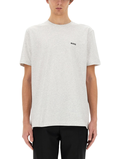 Hugo Boss T-shirt With Logo In Grey