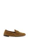Tory Burch Suede Moccasin Ballerina Flats In Brown