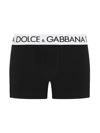 Dolce & Gabbana Two-way-stretch Cotton Jersey Long-leg Boxers In Black