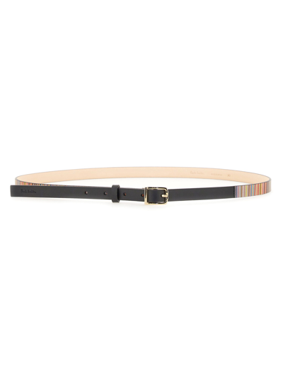 Paul Smith Reversible Belt With Logo In Multicolour