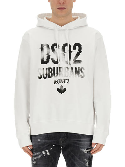 Dsquared2 Suburbans Cool Fit Sweatshirt In White