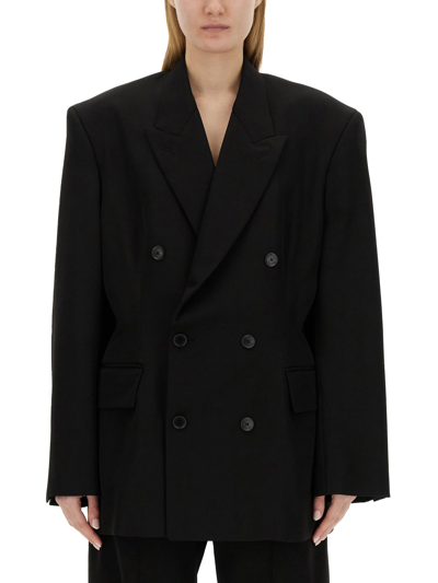 Balenciaga Cinched Jacket In Black