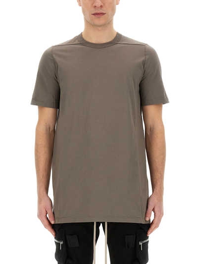 Rick Owens Panelled Cotton T-shirt In Beige