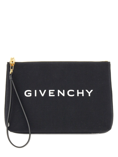 Givenchy Canvas Clutch Bag In Black