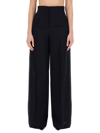 Max Mara Green Cady Leccio Tuxedo Trousers In Blue