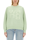 Alexander Wang T T By Alexander Wang Jersey With Logo In Green