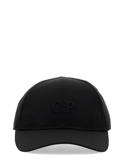 C.p. Company Baseball Hat With Logo In Black