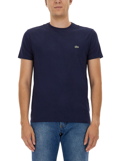 Lacoste T-shirt With Logo In Blue