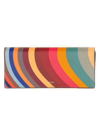Paul Smith Tri-fold "swirl" Wallet In Multicolour