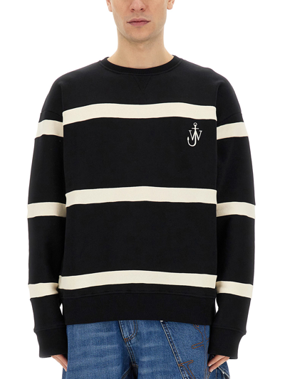 Jw Anderson Black Striped Sweatshirt