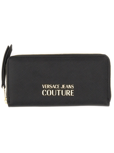 Versace Jeans Couture Wallet With Logo In Black