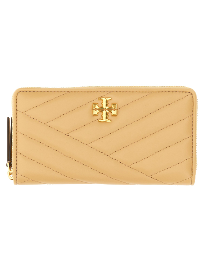 Tory Burch Continental Wallet "kira" In Beige