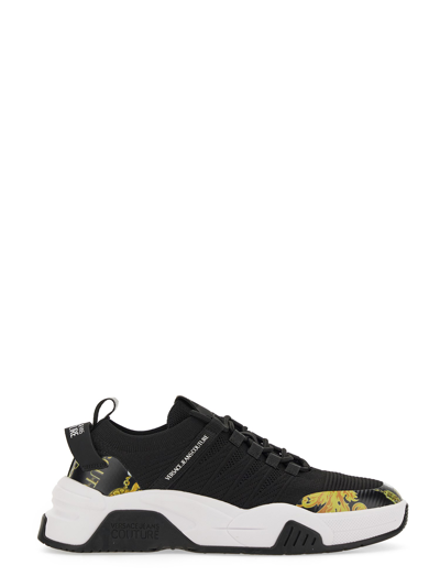 Versace Jeans Couture Trainer With Logo In Black