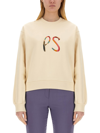 Ps By Paul Smith Spray Swirl Organic Cotton Sweatshirt In Nude