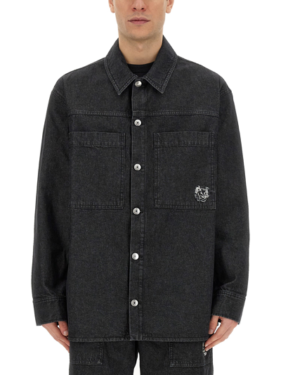 Maison Kitsuné Workwear Overshirt In Black